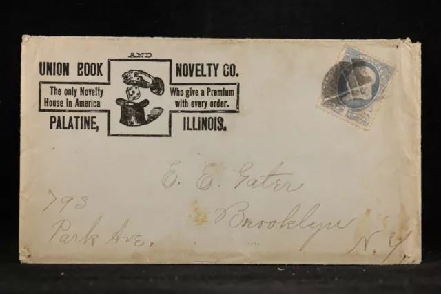 Illinois: Palatine 1880s Magic Novelty Co Illustrated Dice Advertising Cover