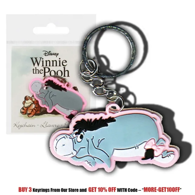 Eeyore | Disney Winnie The Poo Official Rubber Keyring - Keychain
