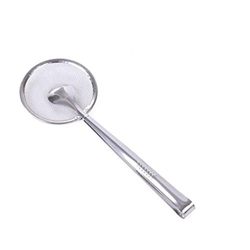 Stainless Steel Colander Spoon Food Filter Spoon Oil Filter Grid Scoop Fine Mesh