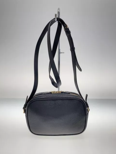 SALVATORE FERRAGAMO SHOULDER Bag Leather Black Authentic From Japan ...