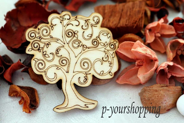 50 Segnaposto A Forma Di Cuore Oro Con Albero Della Vita - Per Matrimonio, Battesimo, Comunione - EinsSein - 3