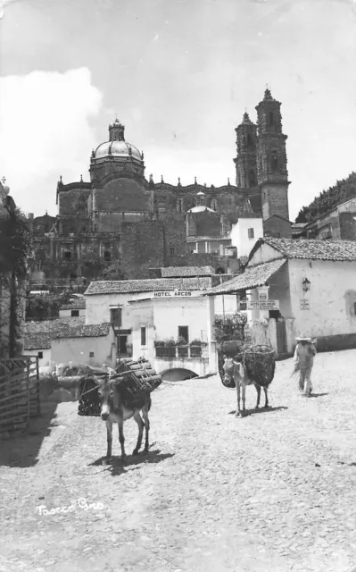 RPPC Hotel Los Arcos Taxco, Mexico Donkey's Vintage Real Photo Postcard