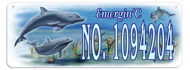 Dolphins Clam Welcome Wall Sign Customize Gifts Outdoor Indoor Plaque