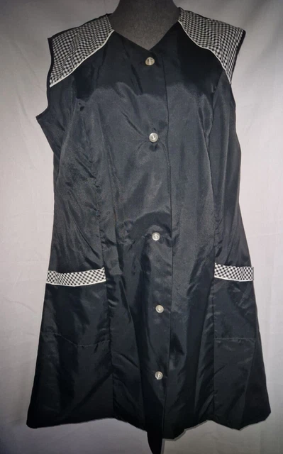 ORIGINAL DDR DAMEN Kittel Schürze Dederon Nylon Rot bunt Gr. g 94 44 46