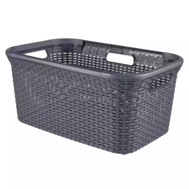 Curver Panier à linge Style 45 L Anthracite 2