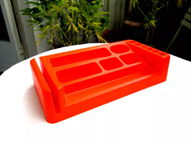 ORG. 70er J. " Schreibtischablage  Ablage orange " DUROPLAST ! TOP !