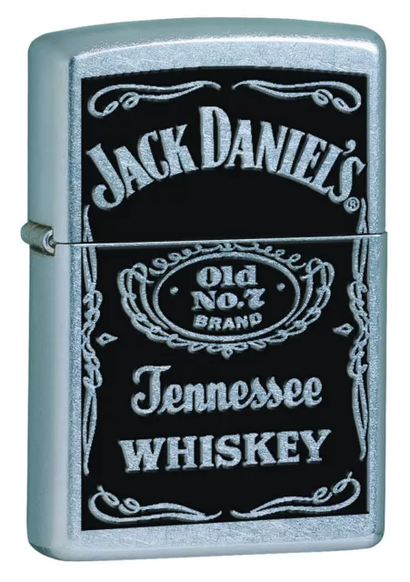 New Zippo Jack Daniels Old No.7 Genuine Street Chrome Cigar Cigarette Lighter