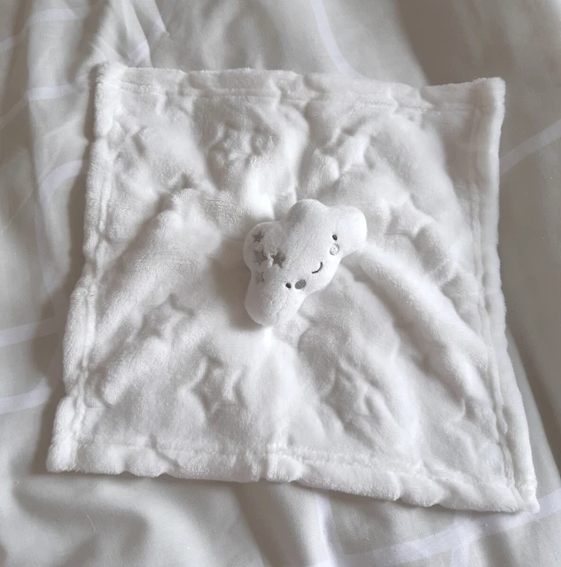 PRIMARK COMFORTER WHITE Cloud Baby Plush Toy Soother Small Blankie