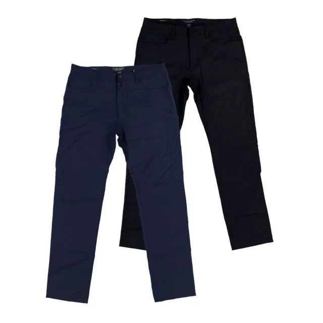 The Men's Store Bloomingdale's Mens Pants Tailored Fit Wool Blend Navy Black New