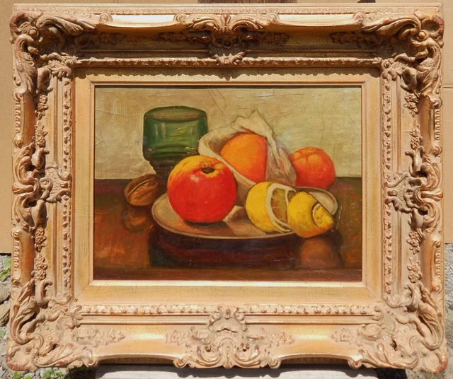 Ossip Lubitch (1896-1990) Old Expressionist Still Life Oil Painting #2 NO RES