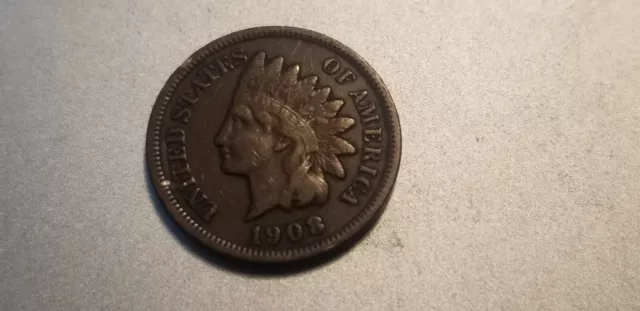 1908 Indian Head Cent USA