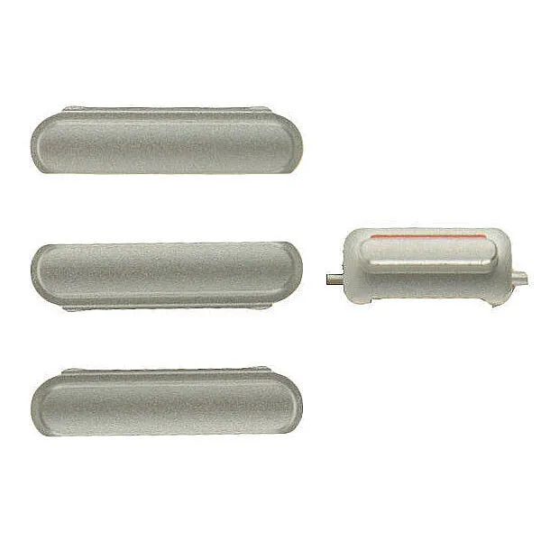 Silver Set Of 4 Side Boutons, Volume Mute & Power Bouton Set Pour iPhone 6S
