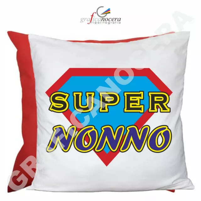 FESTA DEI NONNI Cuscino Quadrato Super Nonno 2 idea regalo