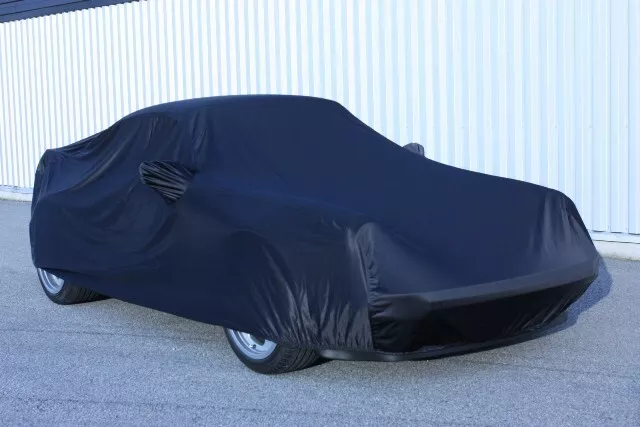 Movend Car-Cover Satin Black mit Spiegeltaschen für Porsche 911 mit Turbo Flügel