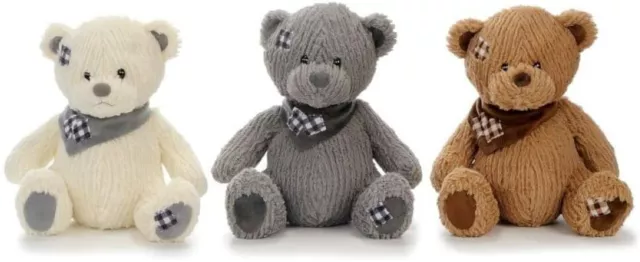 Plüschbär, Teddybär sitzend mit Halstuch 18x15x21 cm, Kuscheltier, Stofftier