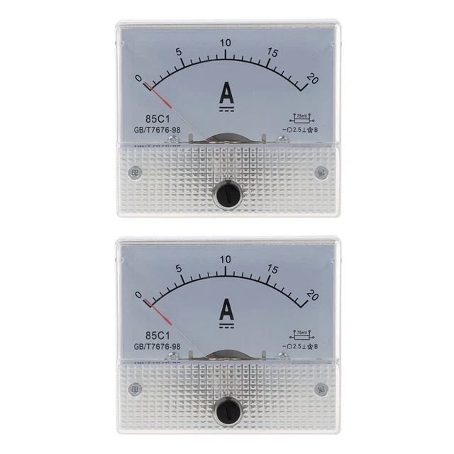 2X  20A Analog Ampere Panel Meter Current  U4C4