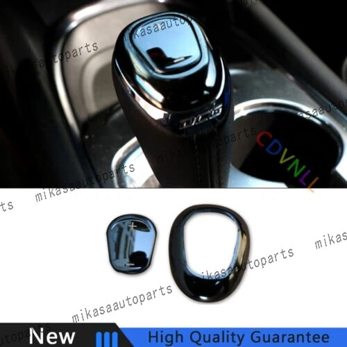 For Chevrolet Equinox 2018-2021 Black Steel Gear Shift Knob Shifter Lever Trim