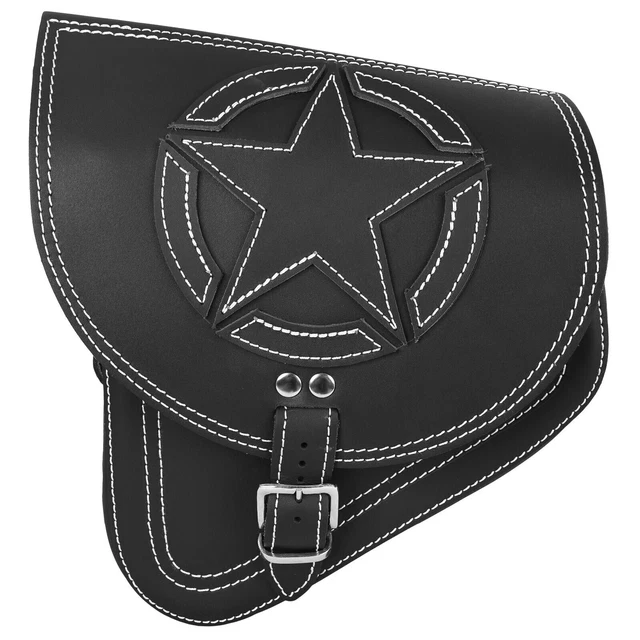 ORLETANOS Sacoche Cuir Pour Harley Davidson - Style Chopper - Compatible Fatboy, Wildstar, Dragstar