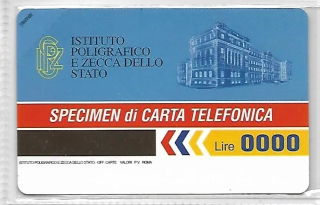 &*Offerta :  Specimen Carta Tel. Istituto Poligrafico Ipzs - No Cat -Sm- Nuova*&
