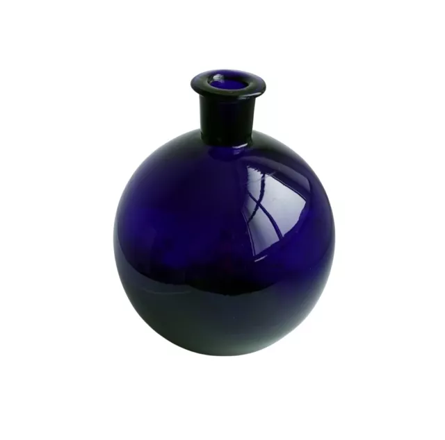 Kobaltblaue Botella de Vidrio/Botella de Farmacia - Vidrio 19. Siglo (#16055) 2