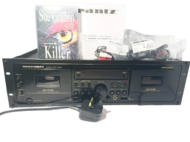 Marantz SD-4050 Double Cassette Deck Stereo Audio W/ Box, Remote, Manual NICE! e