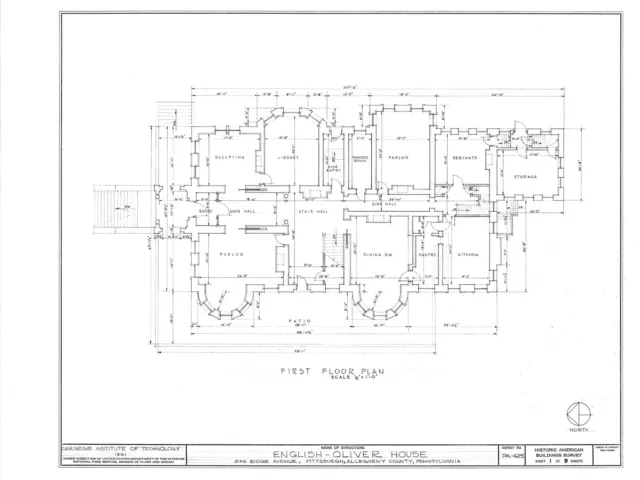 Historic house plans, Victorian Romanesque Mansion, architectural drawings