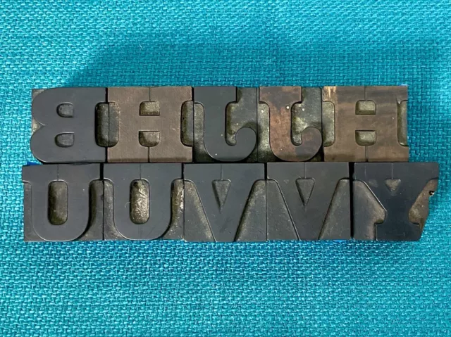 Vintage Wooden Letterpress Type: Capitals Egyptian Slab Serif - 6 Lines 1”