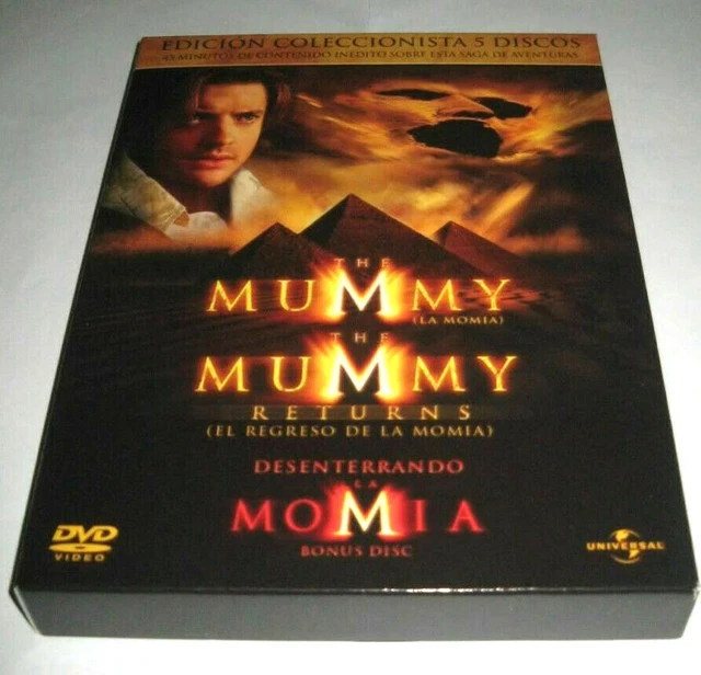 THE MUMMY & THE MUMMY RETURNS + Desenterrando La Momia Bonus Disc 5 DVDs