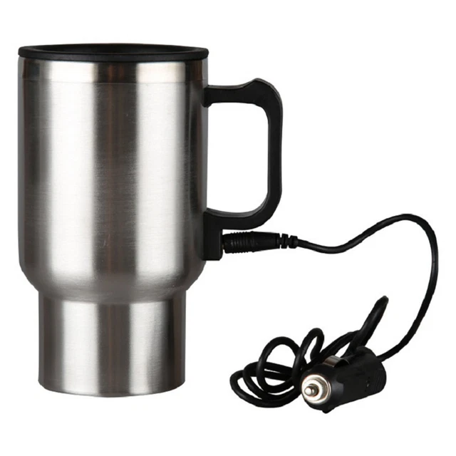 Car Heating Cup Stainless Steel Water Coffee Warmer Traveling Insulation Mug