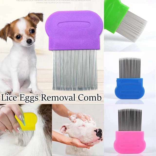 Nit Lice Eggs Removal Comb Ultra Fine Metal Teeth Clean Head Hair Pet Fur Flea