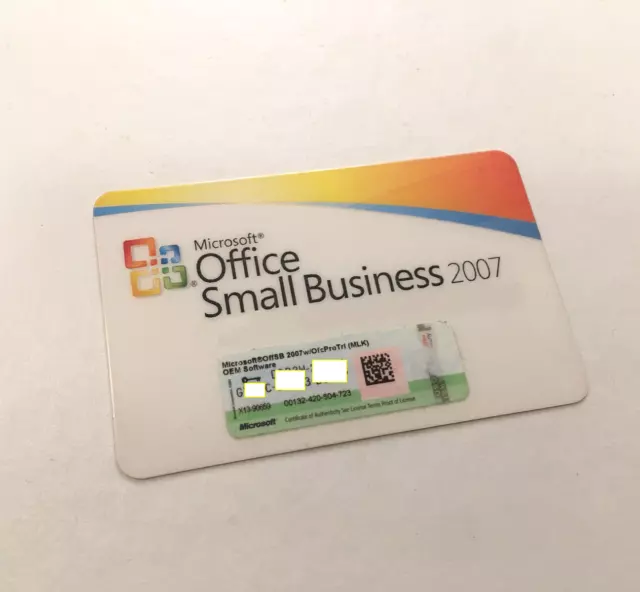 orig. Microsoft Office Small Business 2007 MLK - Lizens/Key + CDs (opt.USB-Stick
