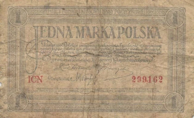Poland P.19b  1 Zloty 17.05.1919 VG