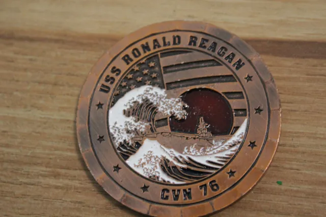 USS Ronald Reagan CVN 76 Challenge Coin