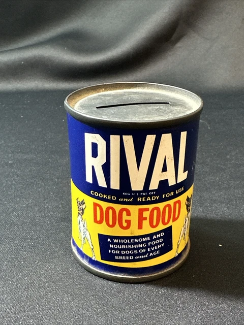 Vintage Rival Dog Food Collectable Coin Bank - 3"