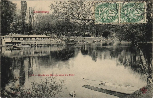 CPA CHAMPIGNY - bords de marne pres du pont (146873)