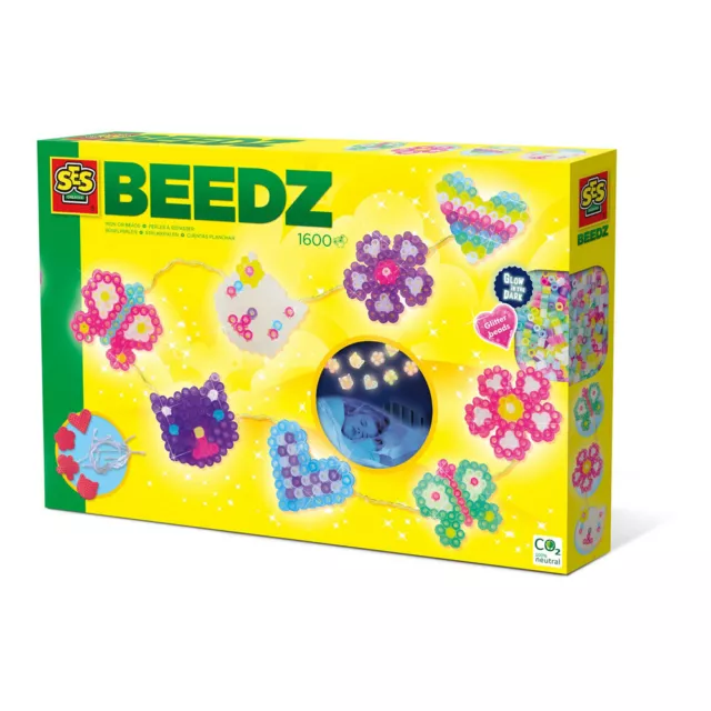 SES CREATIVE Beedz Children's Iron-on Beads Light Garland Mosaic Kit