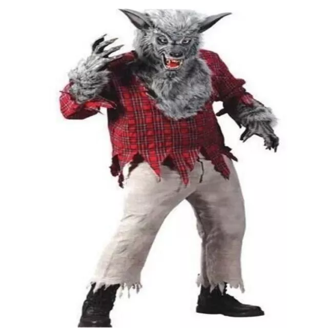 Werewolf Adult Fancy Dress Halloween Animal Scary Spooky Costumes Man