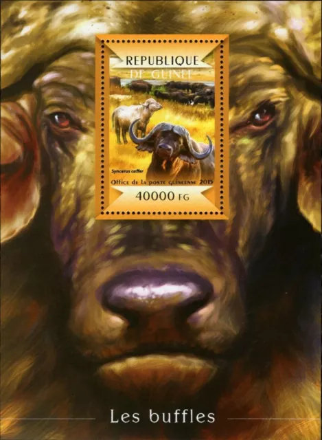 Buffalos Stamp Syncerus Caffer Souvenir Sheet MNH #10946 / Bl.2484