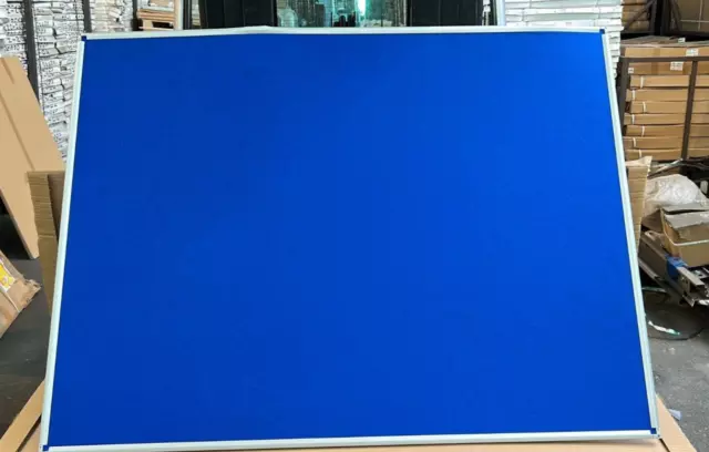 Blue Felt Board Pin Noticeboard 1200x900mm Factory 2nds Customer Returns