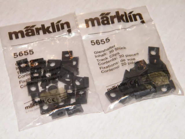 Märklin Spur 1: 2 Packungen 5655 Gleishalter neu/OVP (624)