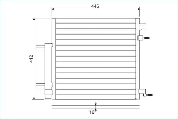 814161 VALEO Condensatore climatizzatore con essiccatore, Alluminio, 402mm, R134a 814161 ❱❱❱ prezzo e esperienza