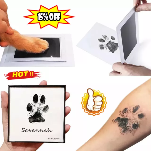 Baby Paw Print Ink Pad Pet Dog Cat Handprint Footprint Pads Kit Stamp Souvenir