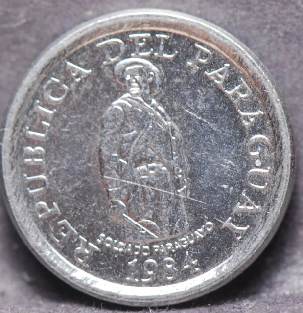Paraguay, 1984 Guarani, KM166, about Uncirculated, NR,  9-21