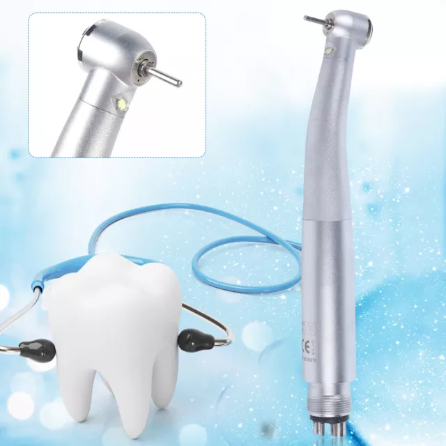 Dental Handpiece High Speed LED NSK Style Fibre Optic Turbine Push Button 4 Hole