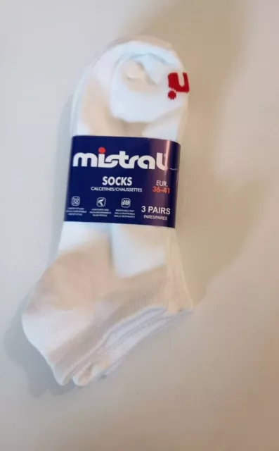 Mistral Lot De 3 Paires De Socquettes En Coton Mélangé Fr 36-41