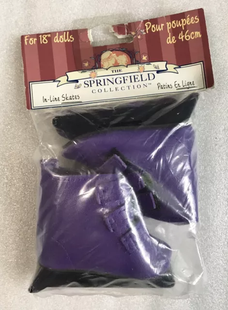 FibreCraft Purple In-Line Roller Skates for 18" Dolls Springfield Collection NEW