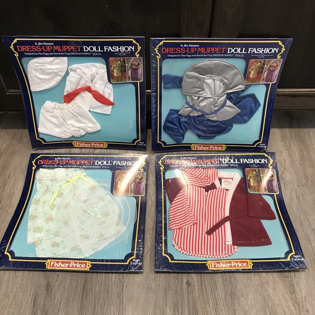 1981 Fisher-price Dress-up Muppet Doll Fashion Collection New Unused Lot 4