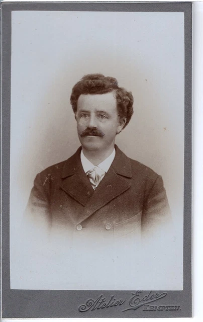 CDV Foto Herrenportrait - Kempten 1900er