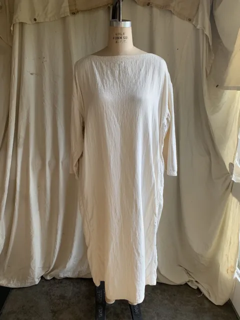 Black Crane Cream Textured Cotton Linen Maxi Dress