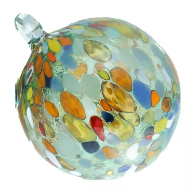 Murano Cristal Bola Navidad Decoración Bola Verde Múltiple Millefiori